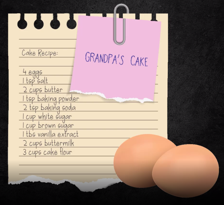 recipe image and two eggs